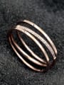 thumb Titanium Cubic Zirconia Geometric Dainty Stackable Ring 2