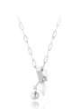 thumb Stainless steel Freshwater Pearl Geometric Vintage Necklace 3