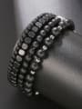 thumb Bead Black Bullet Wood bead Trend Beaded Bracelet 1