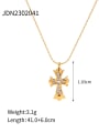 thumb Stainless steel Cubic Zirconia Cross Vintage Regligious Necklace 2