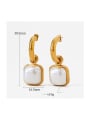 thumb Stainless steel Shell Geometric Trend Drop Earring 3