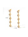 thumb Stainless steel Cubic Zirconia Geometric Trend Threader Earring 1