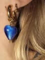 thumb Stainless steel Cubic Zirconia Heart Vintage Huggie Earring 2