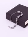 thumb Titanium Steel Irregular Minimalist Link Bracelet 1