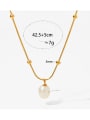 thumb Stainless steel Freshwater Pearl Water Drop Dainty Link Necklace 3