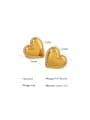 thumb Titanium Steel Cubic Zirconia Heart Trend Stud Earring 1