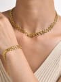 thumb Brass tank Necklace with 18K gold plating 1