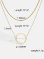 thumb Stainless steel Round Trend Multi Strand Necklace 3