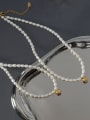 thumb Titanium Steel Freshwater Pearl Geometric Minimalist Necklace 0