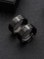 thumb Stainless steel Cubic Zirconia Geometric Minimalist Men's Ring 1