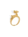 thumb Brass Deer Trend Band Ring 0