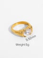 thumb Stainless steel Cubic Zirconia Geometric Trend Band Ring 4
