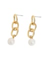 thumb Stainless steel Shell beads Pearl Trend Drop Earring 0