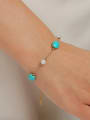 thumb Stainless steel Minimalist Irregular  Turquoise  Bracelet and Necklace Set 2