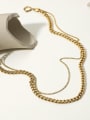 thumb Stainless steel Geometric Vintage Multi Strand Necklace 2
