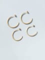 thumb Titanium 316L Stainless Steel C shape Minimalist Hoop Earring with e-coated waterproof 2