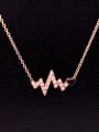 thumb Titanium Cubic Zirconia Heart Dainty Necklace 1
