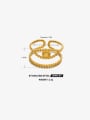thumb Stainless steel Geometric Hip Hop Stackable Ring 1