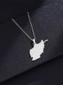 thumb Stainless steel Medallion Ethnic Afghanistan Map Pendant Necklace 4