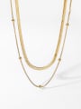 thumb Stainless steel Bead Geometric Trend Multi Strand Necklace 0