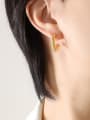 thumb Titanium Steel Geometric Minimalist C Shape Stud Earring 1