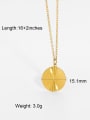 thumb Stainless steel Round Trend Necklace 2