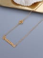 thumb Titanium 316L Stainless Steel Letter Minimalist Necklace with e-coated waterproof 2