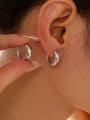 thumb Titanium Steel Geometric Hip Hop Huggie Earring 1