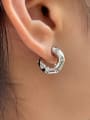 thumb Stainless steel Cubic Zirconia Geometric Trend Stud Earring 1