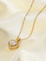 thumb Stainless steel Cubic Zirconia Heart Trend Necklace 1