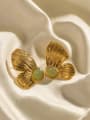 thumb Stainless steel Emerald Butterfly Vintage Stud Earring 1