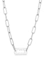thumb Stainless steel Geometric Vintage Hollow Chain Necklace 2