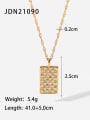 thumb Stainless steel Cubic Zirconia Geometric Vintage Necklace 2