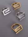 thumb Titanium 316L Stainless Steel Geometric Vintage Band Ring with e-coated waterproof 0