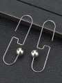 thumb Stainless steel Imitation Pearl Geometric Minimalist Hook Earring 4