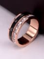 thumb Titanium  Letter Cubic Zirconia Number Dainty Band Ring 3