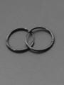 thumb Titanium Steel Round Minimalist Hoop Earring(single) 2