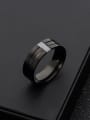 thumb Stainless steel Cubic Zirconia Geometric Minimalist Men's Ring 2