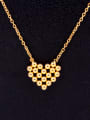 thumb Titanium Steel Smooth Bead Heart Minimalist Necklace 2