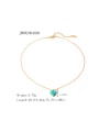 thumb Stainless steel Turquoise Heart Minimalist Necklace 3