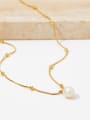 thumb Stainless steel Freshwater Pearl Water Drop Dainty Link Necklace 1