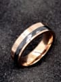 thumb Titanium Number Minimalist Band Ring 4