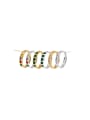 thumb Stainless steel Cubic Zirconia Geometric Trend Band Ring 0