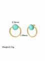 thumb Stainless steel Turquoise Geometric Vintage Stud Earring 1