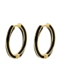 thumb Brass Enamel Geometric Minimalist Hoop Earring 0