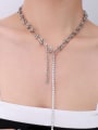 thumb Titanium Steel Tassel Vintage Hollow Chain Necklace 1