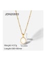 thumb Stainless steel Shell Oval Trend Necklace 4