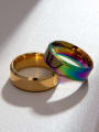 thumb Stainless steel Geometric Minimalist Men's Band Ring 2
