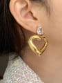 thumb Stainless steel Cubic Zirconia Heart Vintage Drop Earring 1