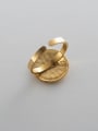thumb Inlaid zircon ring geometric awn star gold titanium steel ring 1